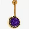 14G Steel Purple Druzy Gold Navel Barbell -Hoodies And Sweaters Shop 11790882 hi