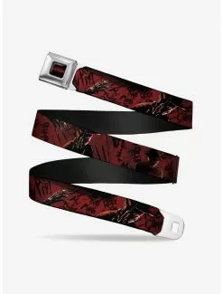 BUCKLEDOWN A Nightmare On Elm Street Freddy Quotes Scrawls Hand Scratching Seatbelt Belt