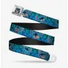 BUCKLEDOWN Disney Lilo & Stitch Expressions Hibiscus Collage Green Blue Fade Seatbelt Belt -Hoodies And Sweaters Shop 12578237 hi
