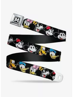 BUCKLEDOWN Disney The Sensational Six Smiling Faces Seatbelt Belt