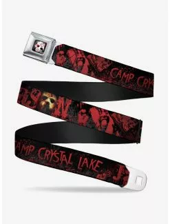 BUCKLEDOWN Buckle-Down Friday The 13Th Jason Mask Camp Crystal Lake Hand Prints Seatbelt Belt