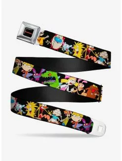 BUCKLEDOWN Buckle-Down Nickelodeon 90s 13 Character Poses Seatbelt Belt