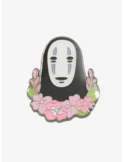 Studio Ghibli Spirited Away No-Face Floral Enamel Pin