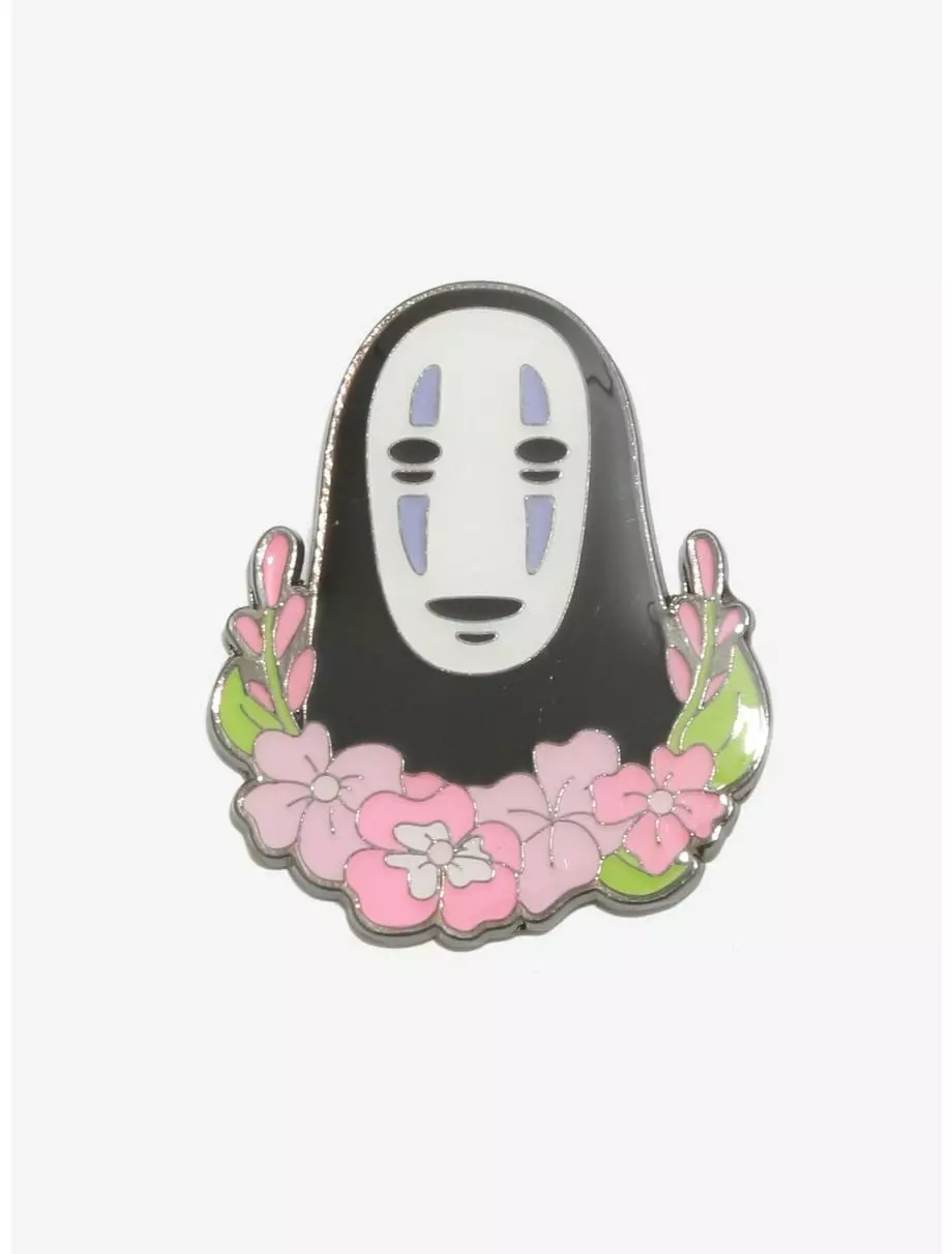 Studio Ghibli Spirited Away No-Face Floral Enamel Pin 3 Studio Ghibli Spirited Away No-Face Floral Enamel Pin