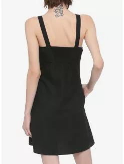 Black Buckle Strap Pinafore Dress -Hoodies And Sweaters Shop 14304240 av2