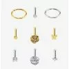 Steel Butterfly & Rose Nose Stud & Hoop 9 Pack 2 Steel Butterfly & Rose Nose Stud & Hoop 9 Pack -Hoodies And Sweaters Shop 14816020 hi