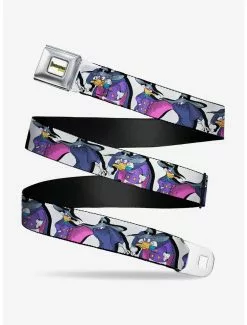 BUCKLEDOWN Disney Darkwing Duck 3 Poses White Seatbelt Belt