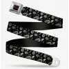 BUCKLEDOWN Disney Hocus Pocus Elements Collage Black White Seatbelt Belt