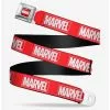 BUCKLEDOWN Marvel Red Brick Logo Red White Seatbelt Belt 2 BUCKLEDOWN Marvel Red Brick Logo Red White Seatbelt Belt -Hoodies And Sweaters Shop 15329414 hi