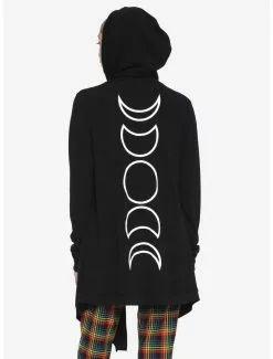Moon Phase Girls Hooded Cardigan