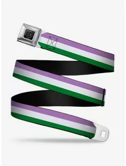 BUCKLEDOWN Genderqueer Flag Seatbelt Belt