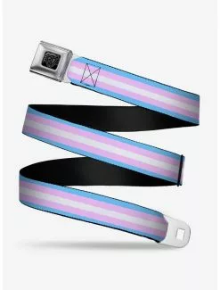 BUCKLEDOWN Transgender Flag Seatbelt Belt