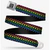 BUCKLEDOWN Checker Print Seatbelt Belt Neon Rainbow -Hoodies And Sweaters Shop 16091295 hi