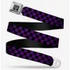 BUCKLEDOWN Checker Print Seatbelt Belt Purple -Hoodies And Sweaters Shop 16091507 hi