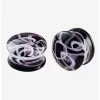 Glass Purple Swirl Plug 2 Pack