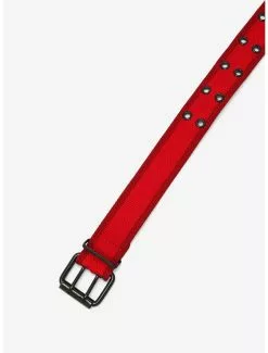 Red Two-Row Grommet Belt -Hoodies And Sweaters Shop 16809861 av1
