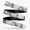 BUCKLEDOWN Disney Beauty And The Beast Belle Flowers Seatbelt Belt