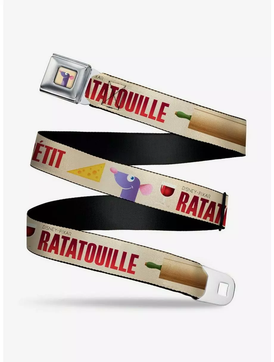 BUCKLEDOWN Disney Pixar Ratatouille Bon Appetit Remy Seatbelt Belt 3 BUCKLEDOWN Disney Pixar Ratatouille Bon Appetit Remy Seatbelt Belt