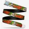 BUCKLEDOWN Frosty The Snowman Poinsetta Plaid Seatbelt Belt -Hoodies And Sweaters Shop 16960447 hi