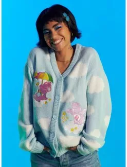 Care Bears Cloud Chunky Knit Skimmer Girls Cardigan