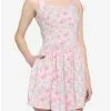 Pink Floral Gears Sweetheart Dress -Hoodies And Sweaters Shop 17102150 hi