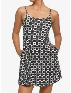 Black & White Checkered Heart Dress