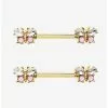 14G Steel Sparkle Bee Nipple Barbell 2 Pack -Hoodies And Sweaters Shop 17243904 hi