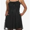 Black Lace-Up Dress -Hoodies And Sweaters Shop 17550495 hi
