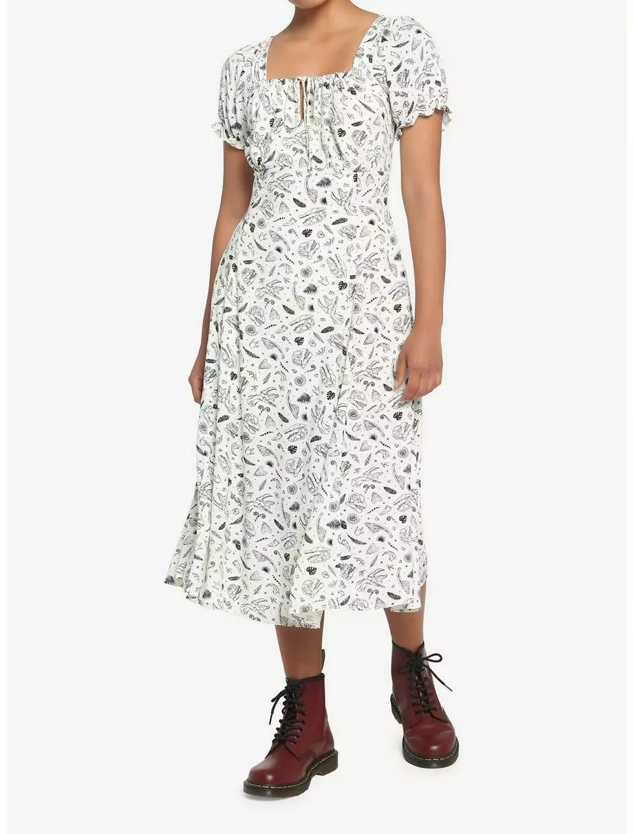 Dinosaur Fossil Empire Midi Dress 4 Dinosaur Fossil Empire Midi Dress - Image 2