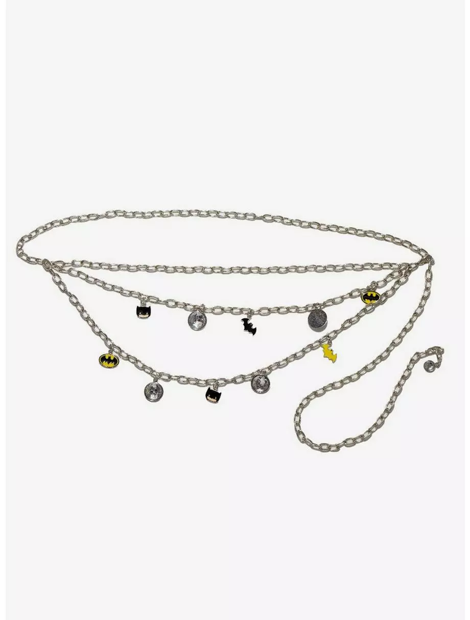 BUCKLEDOWN DC Comics Batman Chain Belt With Charms 3 BUCKLEDOWN DC Comics Batman Chain Belt With Charms