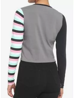 The Nightmare Before Christmas Oogie's Boys Contrast Girls Skimmer Long-Sleeve T-Shirt -Hoodies And Sweaters Shop 18372664 av2