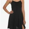 COSMICAURA Black Empire Slit Dress -Hoodies And Sweaters Shop 18528897 hi