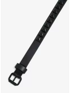 Skinny Black Pyramid Stud Belt -Hoodies And Sweaters Shop 18535921 av1