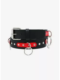 Black & Red Bondage Belt