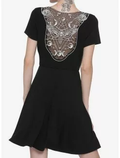 Death's-Head Moth Lace Back Dress