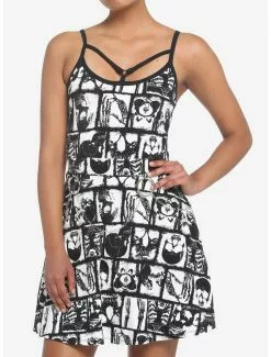 SOCIALCOLLISION Skeleton Anatomy Hardware Strappy Dress