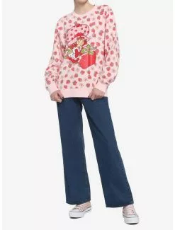 Strawberry Shortcake Flowers & Strawberries Girls Sweatshirt -Hoodies And Sweaters Shop 18832256 av1