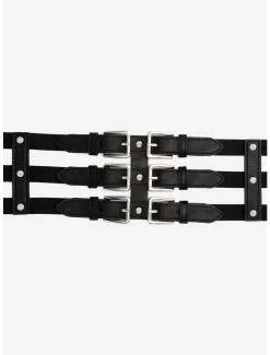 Triple Buckle Corset Belt