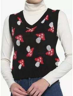 THORN&FABLE Mushroom Girls Sweater Vest