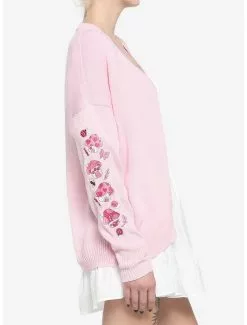 SWEETSOCIETY Pink Mushroom Girls Cardigan -Hoodies And Sweaters Shop 18922013 av4