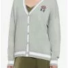THORN&FABLE Mushroom Frog Varsity Girls Cardigan