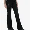 Black Lace-Up Flare Denim Pants 1 Black Lace-Up Flare Denim Pants -Hoodies And Sweaters Shop 19168156 hi