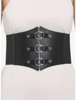 Black Moon Buckle Corset