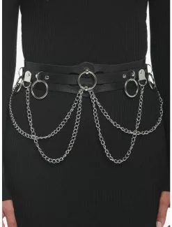 Black O-Ring Drop Chain Belt