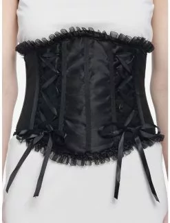 Black Ruffle Underbust Corset