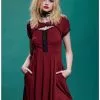 THORN&FABLE Cabernet Cutout Lace Dress -Hoodies And Sweaters Shop 19501434 hi