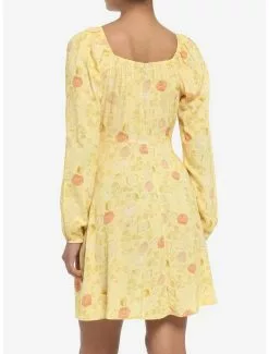 Disney Beauty And The Beast Floral Long-Sleeve Dress -Hoodies And Sweaters Shop 19508155 av2