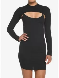 Black Twofer Mini Dress
