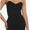 Black Ribbed Tube Dress -Hoodies And Sweaters Shop 19541853 hi