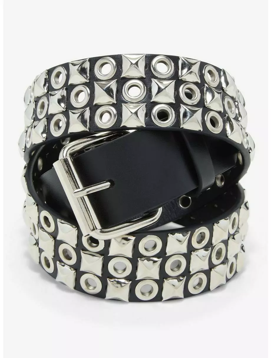 Black Pyramid Grommet Belt 3 Black Pyramid Grommet Belt